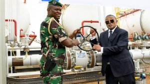 Le général Brice Clotaire Oligui Nguema inaugure l’usine GPL de Batanga